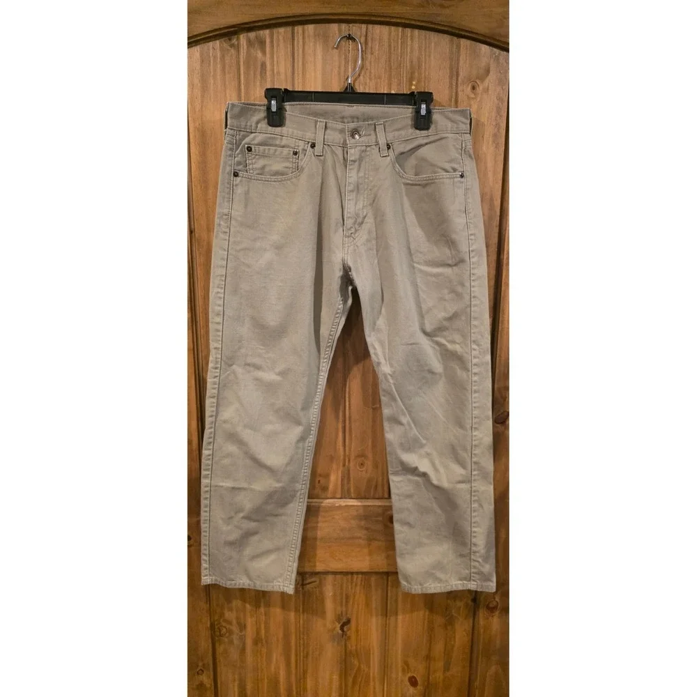 Levi's 505 Jeans Mens 34x29 Beige Denim 5-Pocket Straight Leg Comfort‎ Everyday